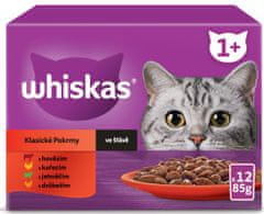 Whiskas kapsička klasický výber v šťave pre dospelé mačky 48x g
