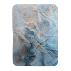 interesi Dekoračná deka - Modrý mramorový efekt