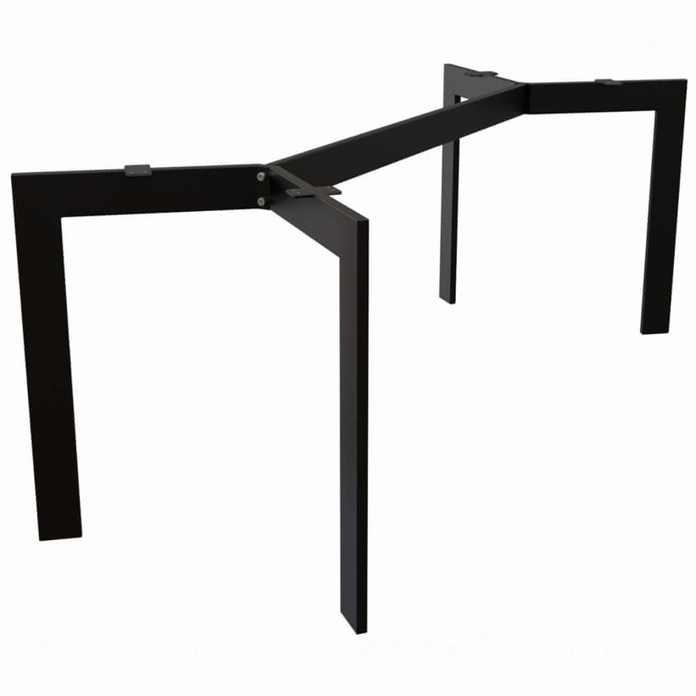 MetaloPro Barax Stolové nohy kovové, stabilné stolové podnože, stolové nohy čierne, stolové podnože do jedálne,160cm