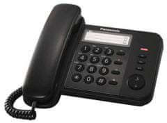PANASONIC KX-TS520FXB - jednolinkový telefón, čierny