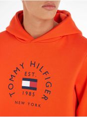 Tommy Hilfiger Mikiny s kapucou pre mužov Tommy Hilfiger - oranžová XS