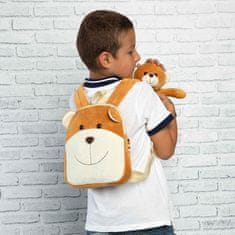 Perletti BE MY FRIEND, Detský obojstranný plyšový batoh s odnímateľnou hračkou MACKO, 13032