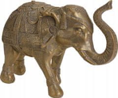 Koopman Ozdobná figúrka sloník pre šťastie zlatý 22 cm