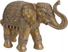 Koopman Ozdobná figúrka sloník pre šťastie zlatý 18 cm