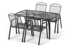VerDesign BABU záhradný kovový stôl, čierny