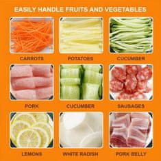 Viacúčelový ručný krájač a strúhadlo na zeleninu a ovocie (1x krájač, 2x nástavec) | SLICEWISE