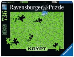 Ravensburger 173648 Krypt Puzzle: Neónová zelená 736 dielikov