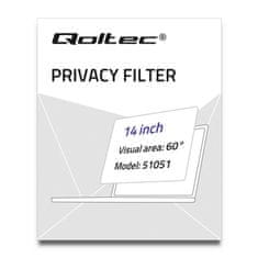Qoltec Privacy Filter RODO 14" | 16:9