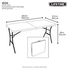 LIFETIME skladací stôl 150 cm LIFETIME 4534