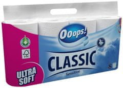 Toaletný papier "Ooops! Classic", 3-vrstvový, 8 roliek, sensitive