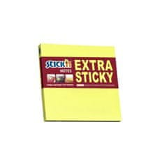 STICK´N Samolepiaci bloček "Extra Sticky", neónovo žltá farba, 76 x 76 mm, 90 listov, 21670