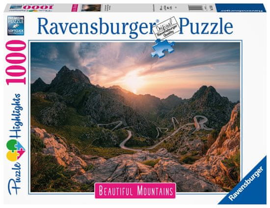 Ravensburger Puzzle Dych vyrážajúce hory: Pohorie Serra de Tramuntana, Malorka 1000 dielikov