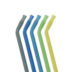 b.box Súprava silikónových slamiek - modrá/zelená