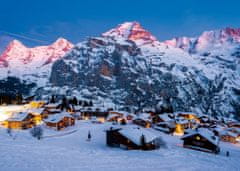 Ravensburger Puzzle Dych vyrážajúce hory: Bernská vysočina, Murren vo Švajčiarsku 1000 dielikov