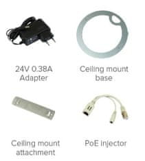 Mikrotik RBcAP2nD, Ceiling AP, ROS L4, 1xLAN, 2.4 Ghz 802.11b/g/n, plast. krabica, napájací adaptér
