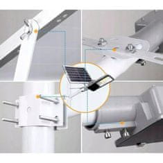 INNA Solárne pouličné svietidlo LED 2000W 6500K Studená biela + diaľkové ovládanie a rukoväť