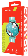 Canyon smart hodinky Semifreddo SW-61 BLUE, 1,19 "AMOLED displej, 25 multi-šport, IP68, Android / iOS