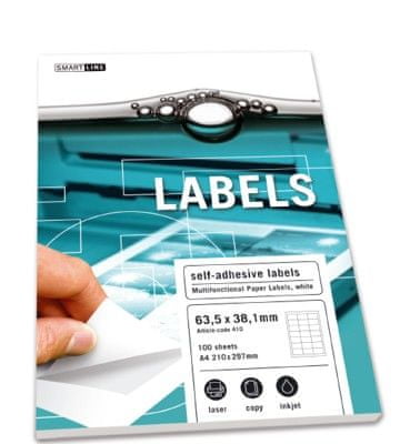 Smart LINE Samolepiace etikety 100 listov (21 etikiet 63,5 x 38,1 mm) 140gr