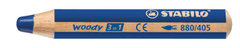Farebná pastelka "Woody", ultramarine, 3v1 - pastelka, vodovka, voskovka, 880/405