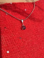 A-B A-B Sada strieborných šperkov v tvare srdca s granátmi, pyropom 925/1000 Sterling silver 20000046