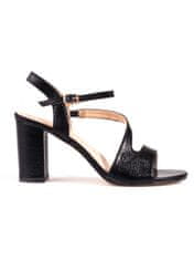 Amiatex Dámske sandále 92841 + Nadkolienky Gatta Calzino Strech, čierne, 39