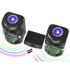 Akai Reproduktor , Dual speaker system Y3, párty, Bluetooth, 3 x mikrofón, diaľkový ovládač, LED svetelné efekty, 400 W RMS