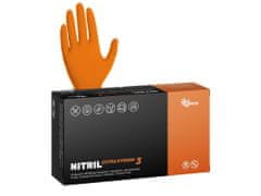 Espeon Rukavice jednorazové nepudrované NITRIL EXTRA STRONG3 oranžové, veľkosť XL