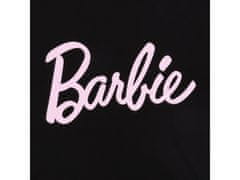 Mattel Barbie Dámska čierna bavlnená nočná košeľa s krátkym rukávom XXS