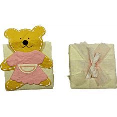 Moveo Krabička z ručného papiera biela BABY medvedík
