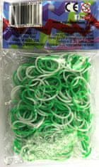 Rainbow Loom Original-gumičky-300ks- zelená-biela