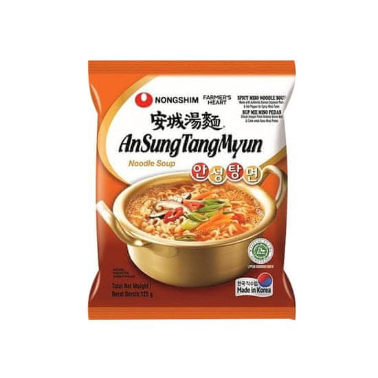 Nongshim AnSung TangMyun | Kórejská pikantná Župa Instantná "AnSungTangMyun Noodle Soup | Hot & Spicy Ramyun" 125g NONGSHIM
