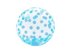 Aga4Kids Balónik priehľadný 45 cm Modré bodky