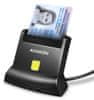 CRE-SM4N, USB-A StandReader čítačka kontaktních kariet Smart card (eObčanka), kábel 1.3m
