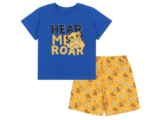 Disney Chlapčenské modrožlté pyžamo s krátkym rukávom SIMBA, The Lion King DISNEY