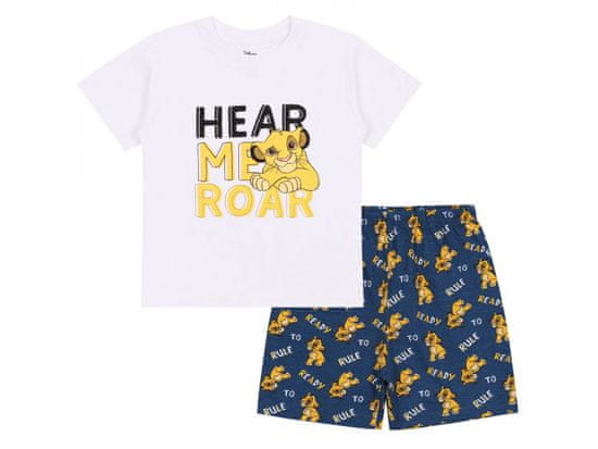 Disney SIMBA, The Lion King DISNEY námornícke a biele pyžamo s krátkym rukávom pre chlapcov