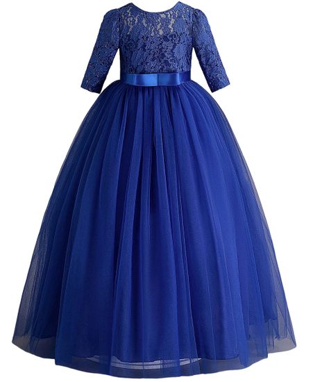 Princess Dievčenské spoločenské šaty veľkosti 128 - modré