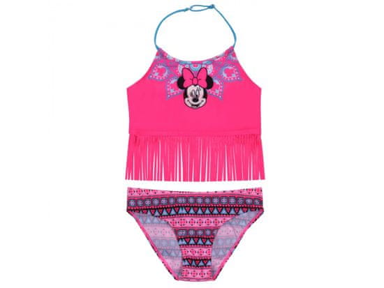 Disney Neónovo ružové plavky Minnie Mouse DISNEY so strapcami s aztéckou potlačou