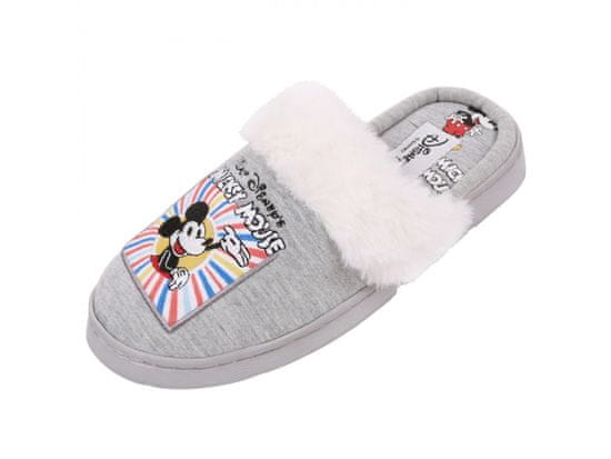 Disney Šedé dámske papuče/šľapky s kožušinkou Mickey Mouse DISNEY