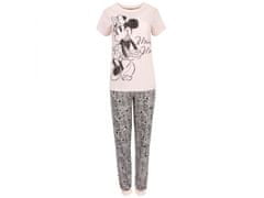 Disney Béžovo-čierne dámske pyžamo s leopardím vzorom Minnie Mouse DISNEY S