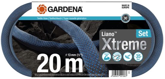 Gardena Textilná hadica Liano Xtreme 20m - súprava, 18470-20 (5b)