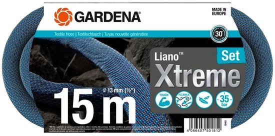 Gardena Textilná hadica Liano Xtreme 15m - súprava, 18465-20 (5b)