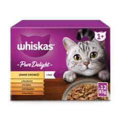 Whiskas Pure Delight kapsičky hydinový výber v želé pre dospelé mačky 48 x 85 g