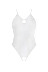 Avanua Avanua ADELINA Body (White), transparentné body s otvoreným rozkrokom S/M