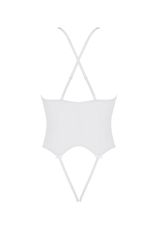 Avanua Avanua ADELINA Body (White), transparentné body s otvoreným rozkrokom S/M