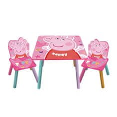 Arditex Detský drevený stolík + stoličky PEPPA PIG, PP13984