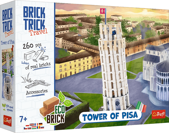 Trefl BRICK TRICK Travel: Šikmá veža v Pise L 260 dielov