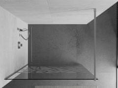 Mexen Kioto sprchová zástena 120x200 cm 8 mm, chróm, biele prevedenie, 800-120-101-01-85
