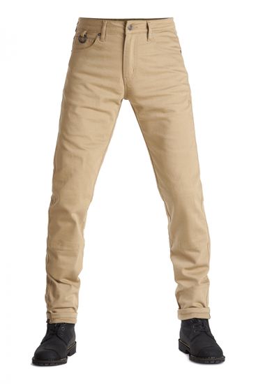 PANDO MOTO nohavice jeans ROBBY COR 01 béžové