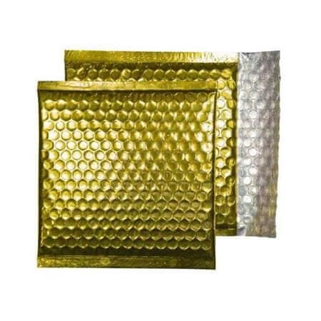 BLAKE Obálka, trblietavá zlatá, bublinková, CD, 165 x 165 mm, MBGOL165