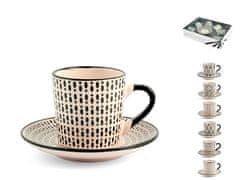 PENGO Súprava šálok na kávu a tanierikov Vhera 12 ks